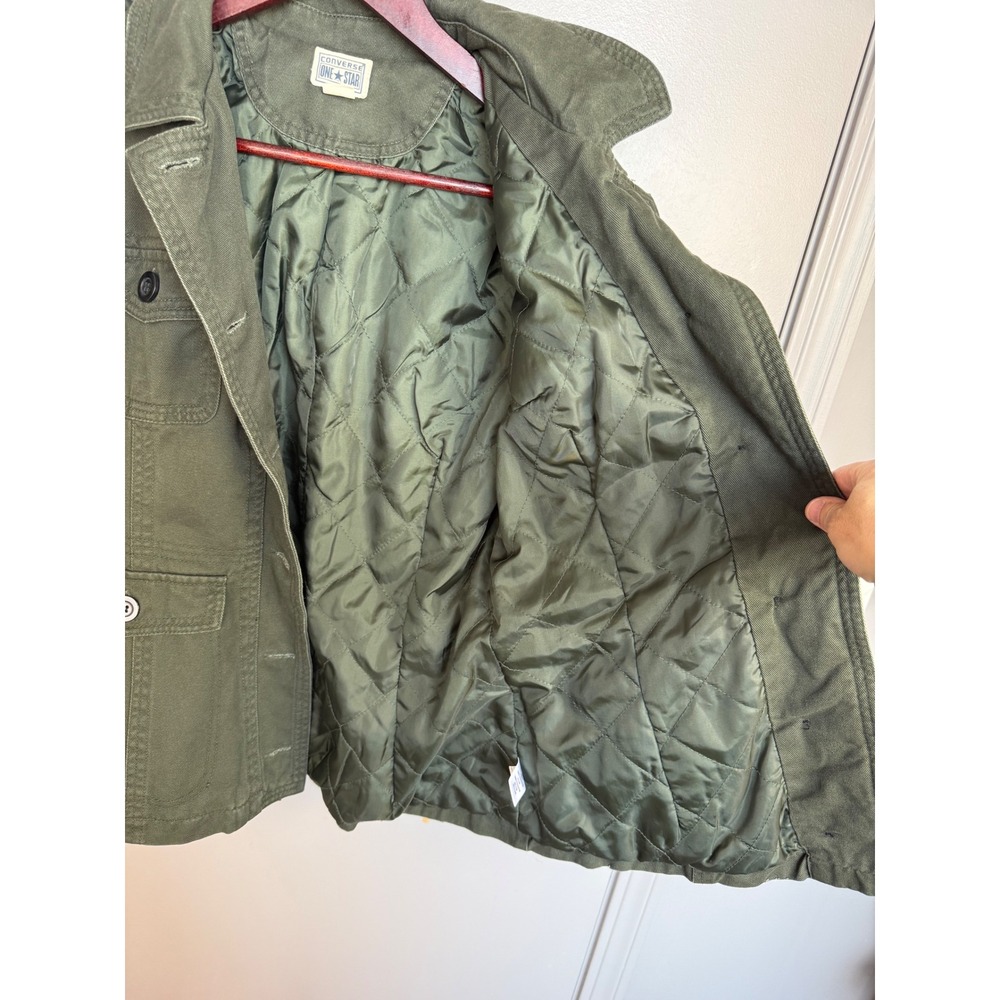 Converse One Star‎ Women Olive Green Military Utility Field Jacket Size M R29 - Picture 7 of 11